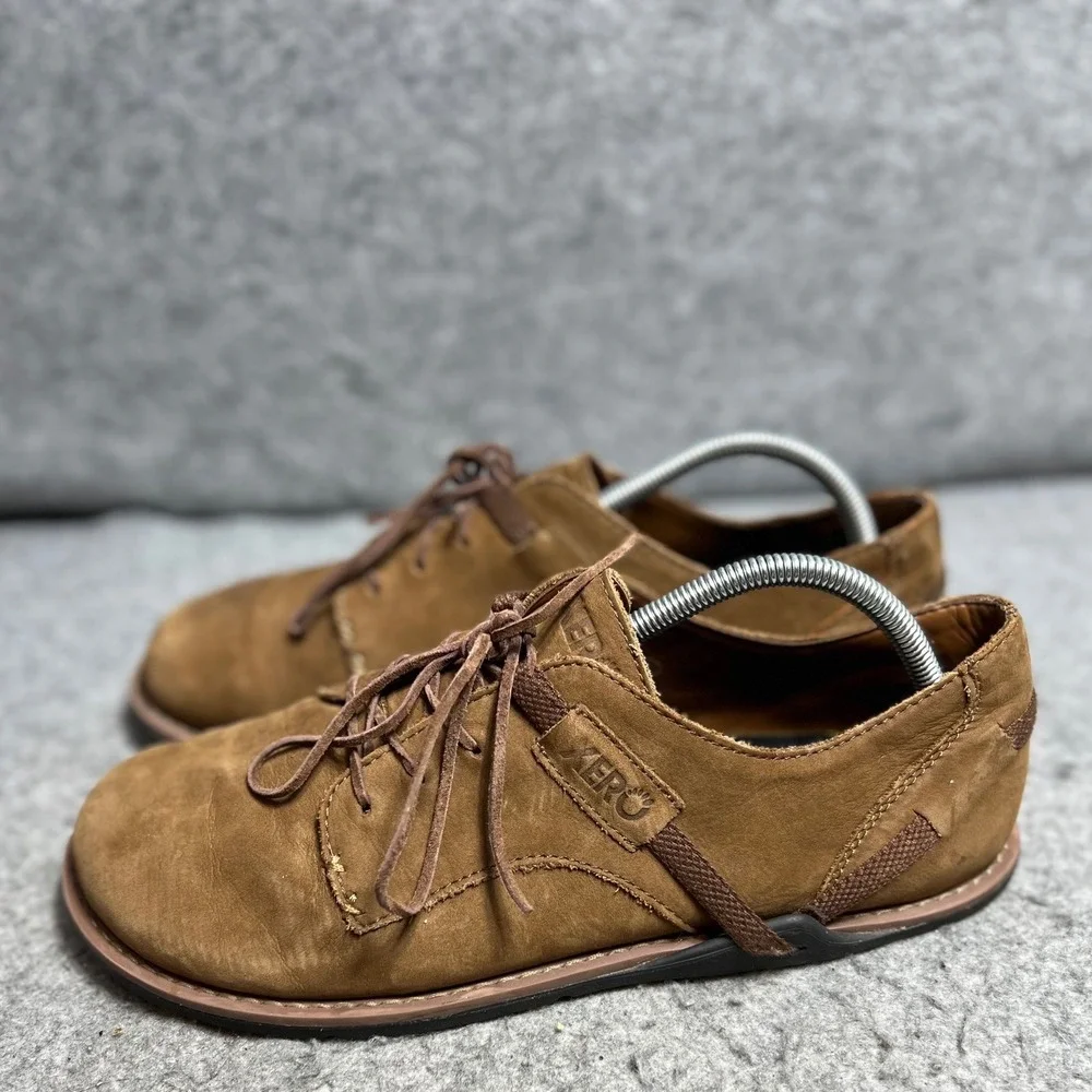Xero Shoes Alston Mens Minimalist Barefoot Leather Oxford Brown Dress Shoes 11